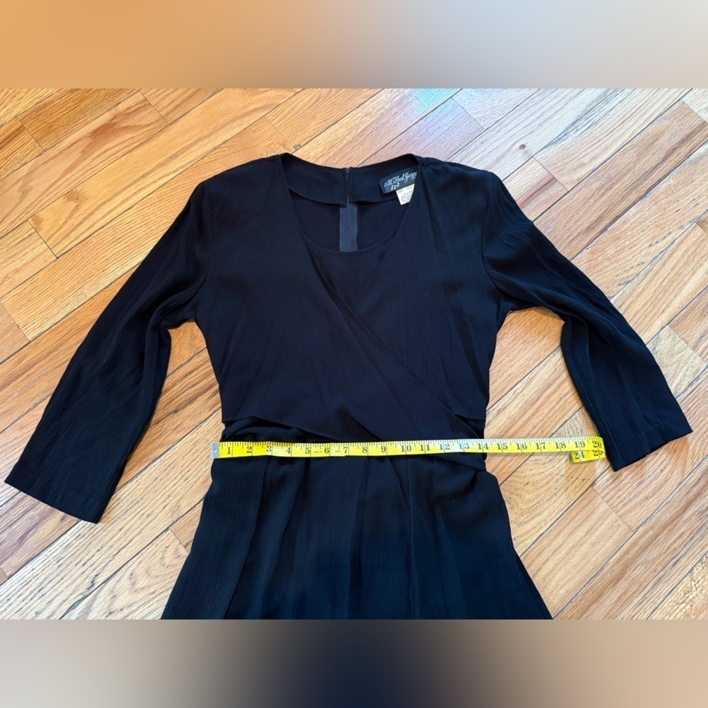 Vintage 80’s/90’s ALL THAT JAZZ Black Wrap Maxi Dress Women’s Size 11/12 - Picture 12 of 13